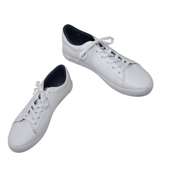 Tommy Hilfiger Mens White Low Top Trainer Sneakers Memory Foam Tmribby Sz 10.5 - Picture 1 of 13